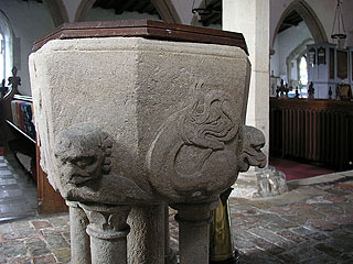 the dragon on the south side of Witcham font
