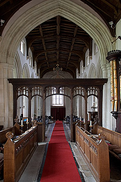 the screen from the chancel