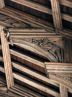 a musical devil in the roof spandrels