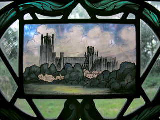 a window with Ely Cathedral