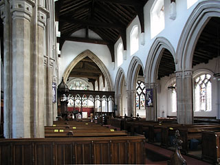 the interior looking east
