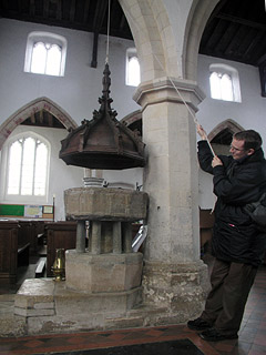 Ben pulls up the cover of Gamlingay font