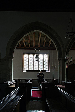 looking across the nave to the south