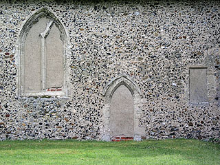 Dullingham, the wall of the chancel
