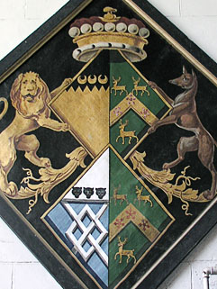 a hatchment at Dullingham - Tollemache connections I see.