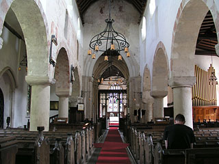 the thin nave looking east