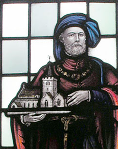 The notable benefactor Henry Cyprian - a window in Whittlesford Church